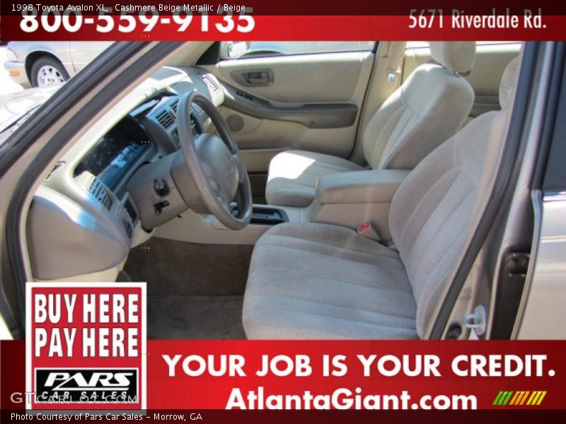 Cashmere Beige Metallic / Beige 1998 Toyota Avalon XL