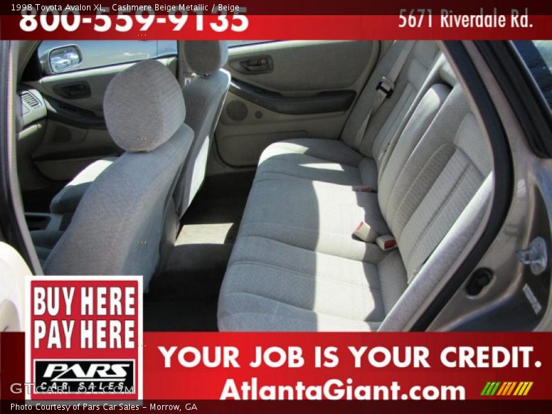 Cashmere Beige Metallic / Beige 1998 Toyota Avalon XL