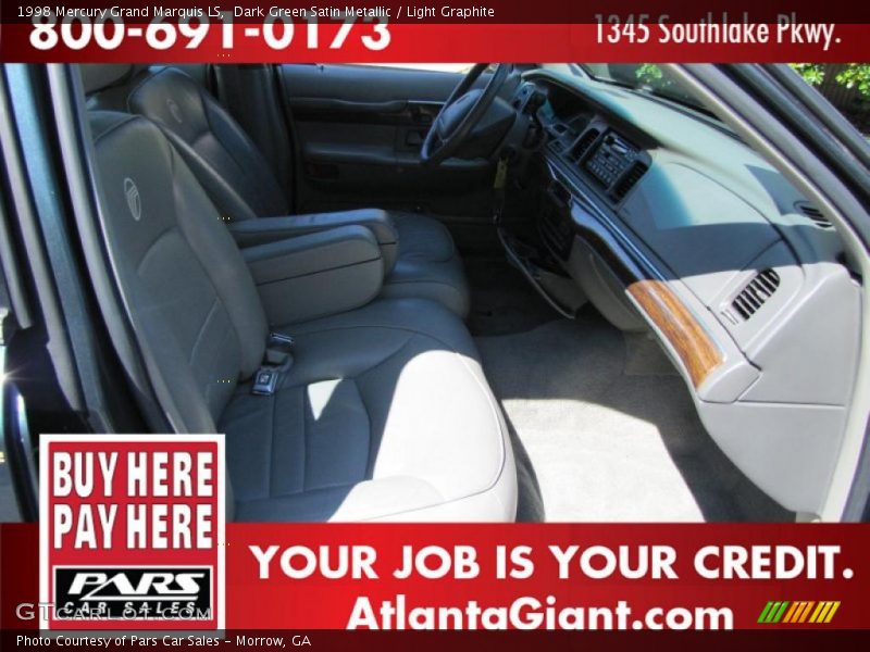 Dark Green Satin Metallic / Light Graphite 1998 Mercury Grand Marquis LS