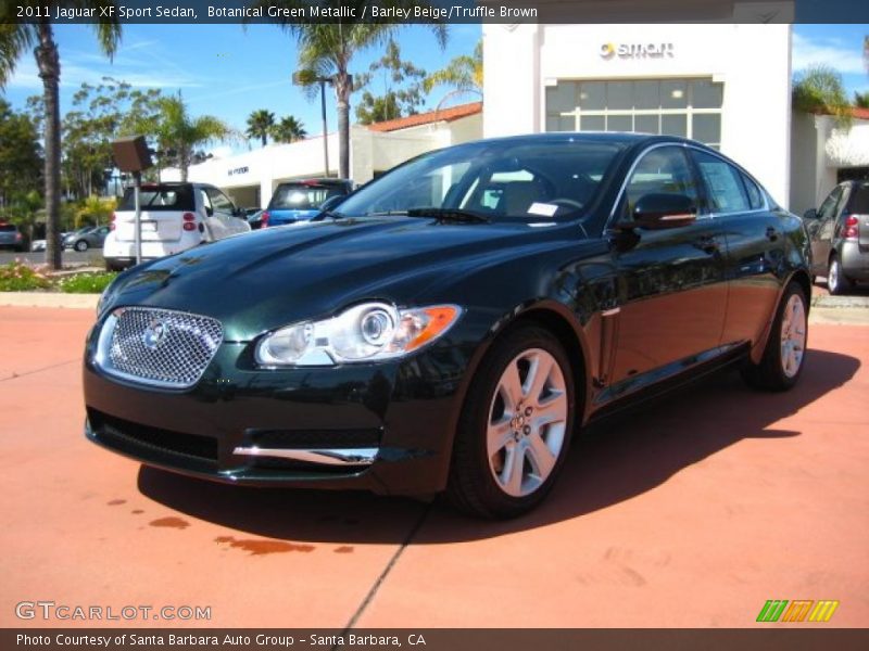 Botanical Green Metallic / Barley Beige/Truffle Brown 2011 Jaguar XF Sport Sedan
