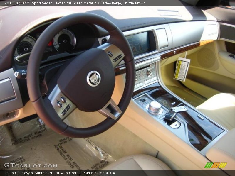 Botanical Green Metallic / Barley Beige/Truffle Brown 2011 Jaguar XF Sport Sedan