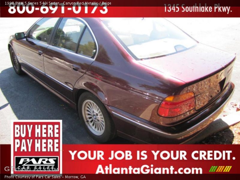 Canyon Red Metallic / Beige 1998 BMW 5 Series 540i Sedan