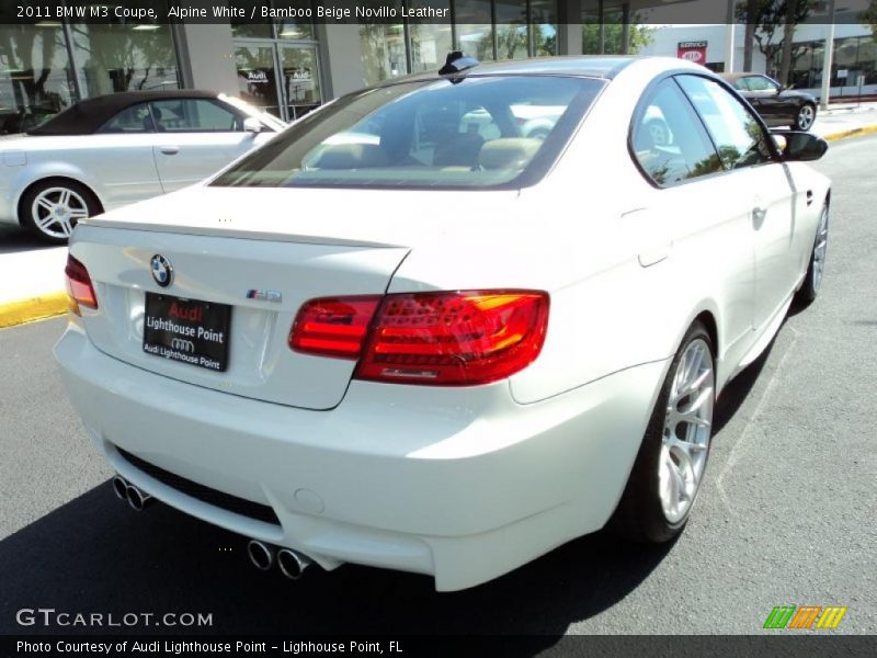 Alpine White / Bamboo Beige Novillo Leather 2011 BMW M3 Coupe