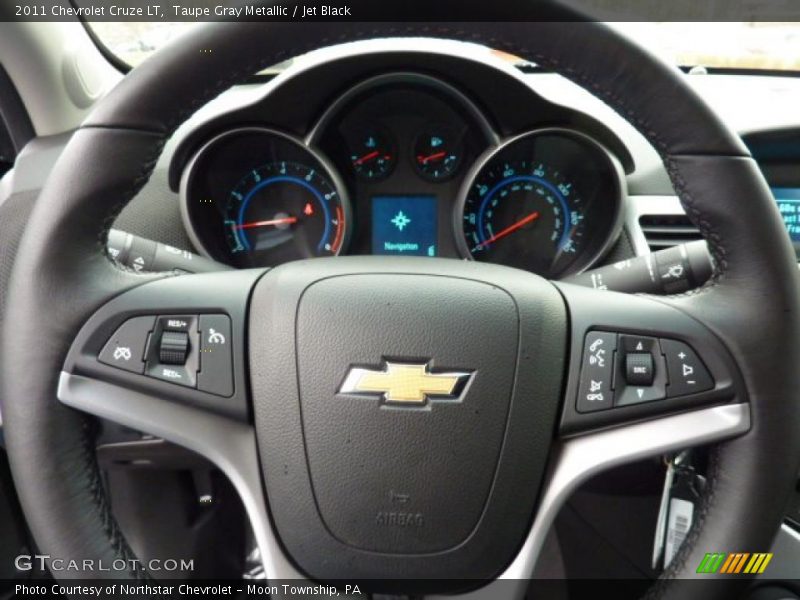 Taupe Gray Metallic / Jet Black 2011 Chevrolet Cruze LT