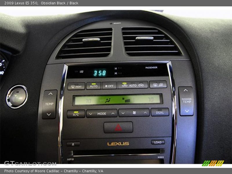 Obsidian Black / Black 2009 Lexus ES 350
