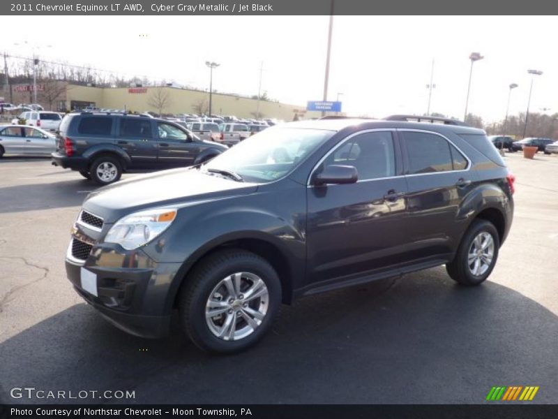 Cyber Gray Metallic / Jet Black 2011 Chevrolet Equinox LT AWD