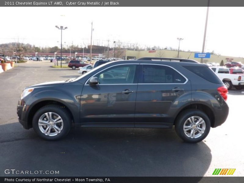 Cyber Gray Metallic / Jet Black 2011 Chevrolet Equinox LT AWD