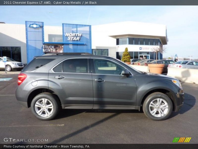 Cyber Gray Metallic / Jet Black 2011 Chevrolet Equinox LT AWD