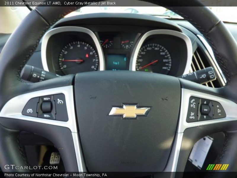 Cyber Gray Metallic / Jet Black 2011 Chevrolet Equinox LT AWD