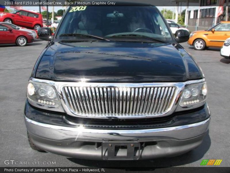 Black / Medium Graphite Grey 2003 Ford F150 Lariat SuperCrew