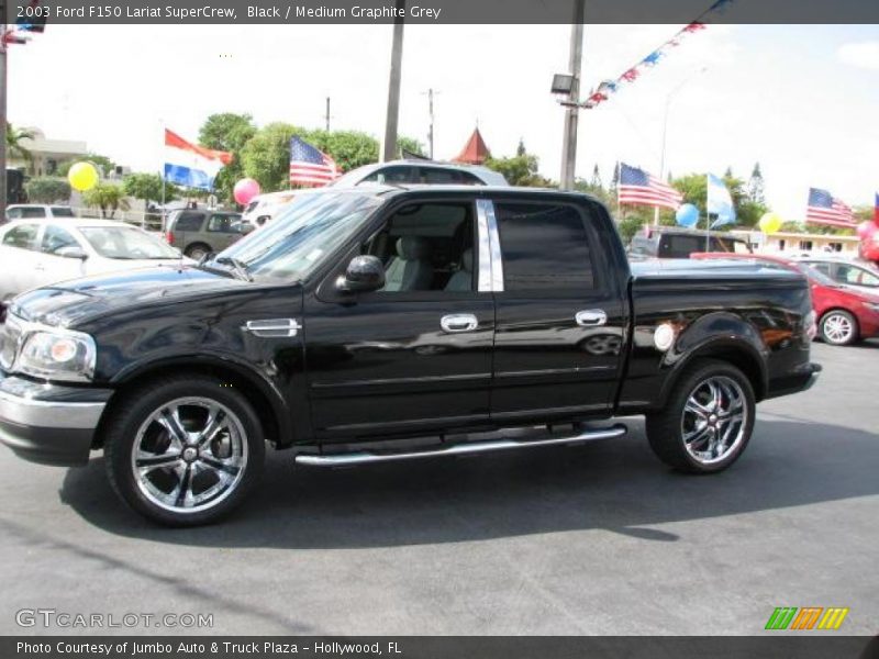 Black / Medium Graphite Grey 2003 Ford F150 Lariat SuperCrew