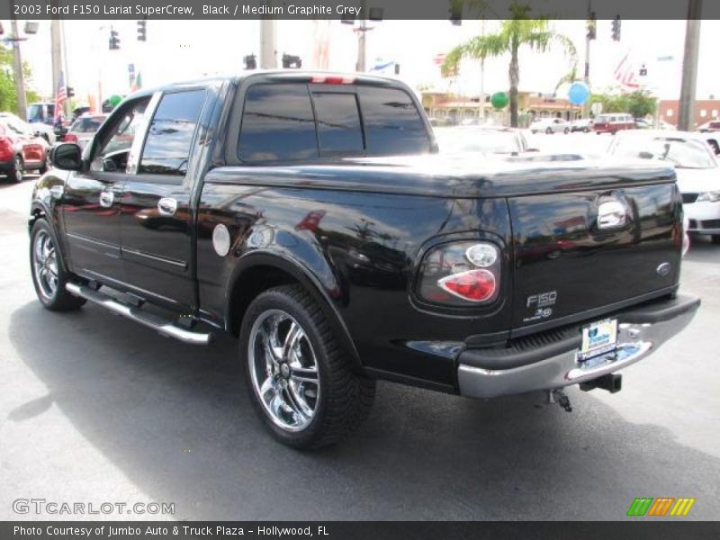 Black / Medium Graphite Grey 2003 Ford F150 Lariat SuperCrew