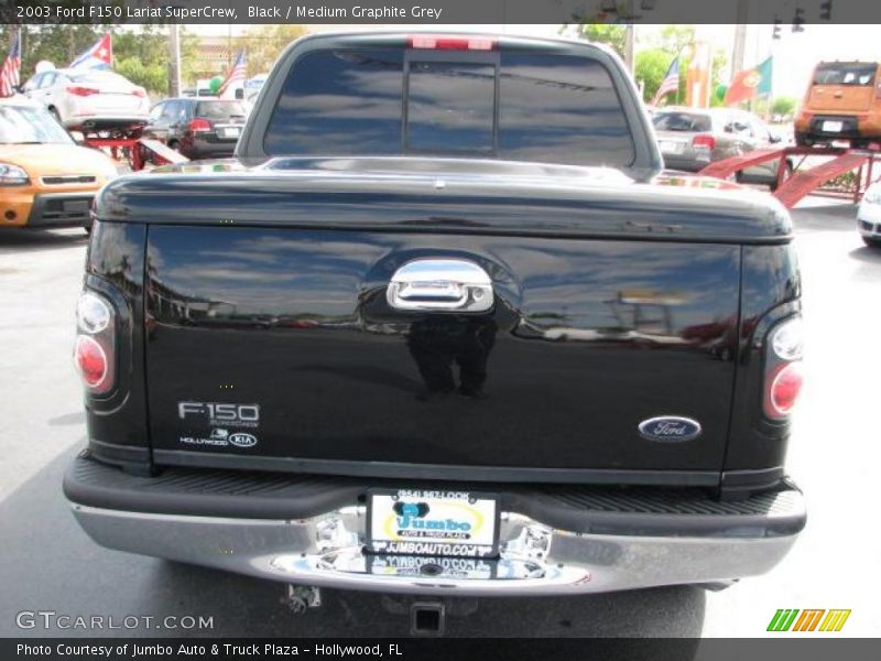 Black / Medium Graphite Grey 2003 Ford F150 Lariat SuperCrew