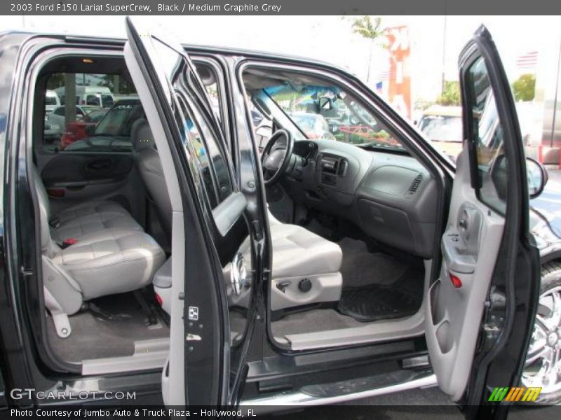 Black / Medium Graphite Grey 2003 Ford F150 Lariat SuperCrew
