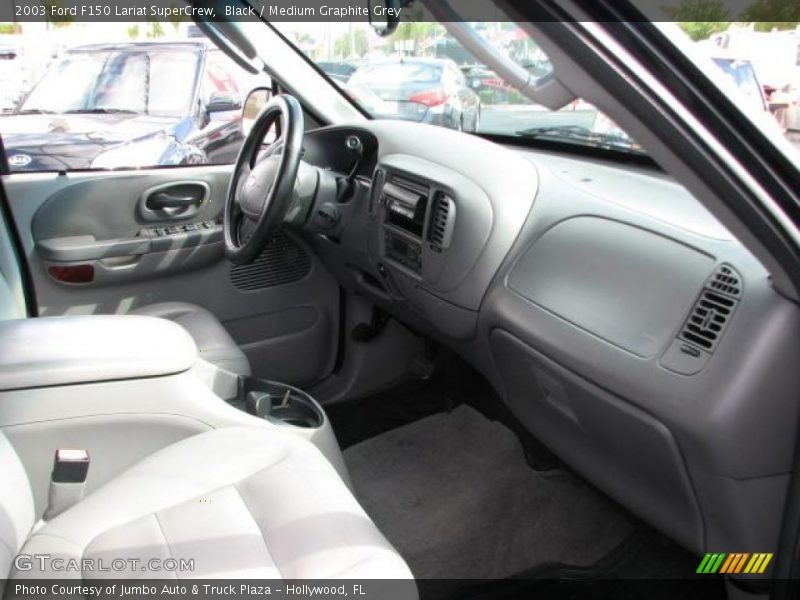 Black / Medium Graphite Grey 2003 Ford F150 Lariat SuperCrew