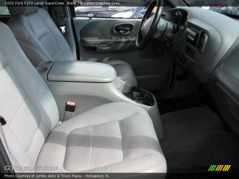 Black / Medium Graphite Grey 2003 Ford F150 Lariat SuperCrew