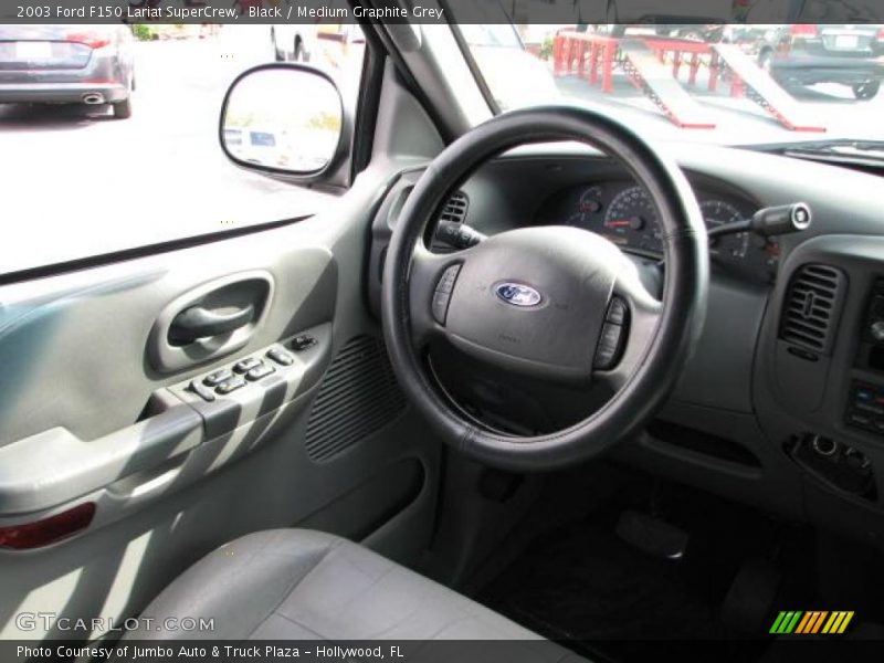 Black / Medium Graphite Grey 2003 Ford F150 Lariat SuperCrew