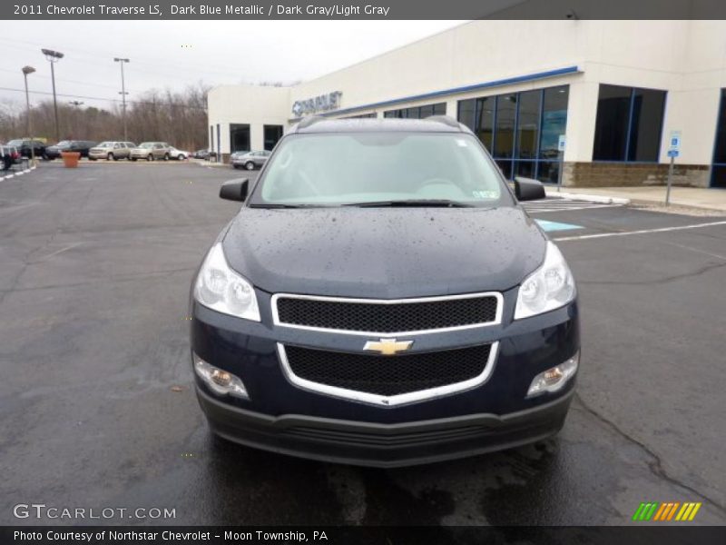 Dark Blue Metallic / Dark Gray/Light Gray 2011 Chevrolet Traverse LS