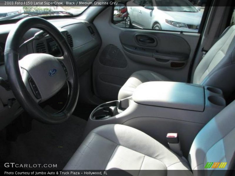 Black / Medium Graphite Grey 2003 Ford F150 Lariat SuperCrew