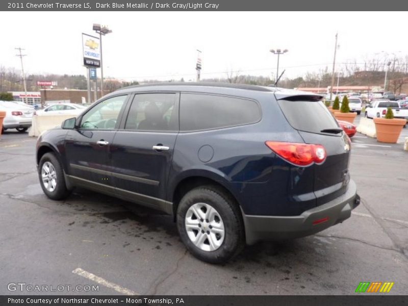 Dark Blue Metallic / Dark Gray/Light Gray 2011 Chevrolet Traverse LS