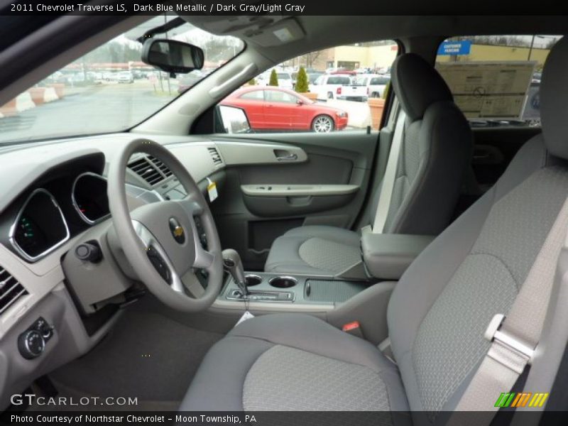 Dark Blue Metallic / Dark Gray/Light Gray 2011 Chevrolet Traverse LS
