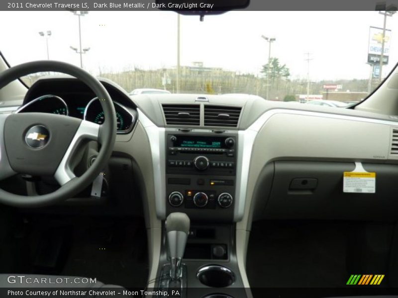Dark Blue Metallic / Dark Gray/Light Gray 2011 Chevrolet Traverse LS