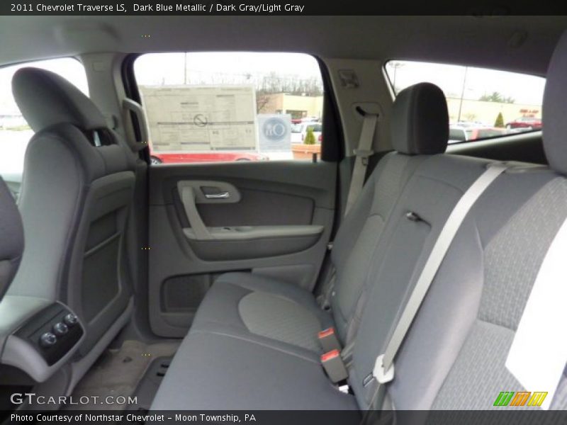 Dark Blue Metallic / Dark Gray/Light Gray 2011 Chevrolet Traverse LS