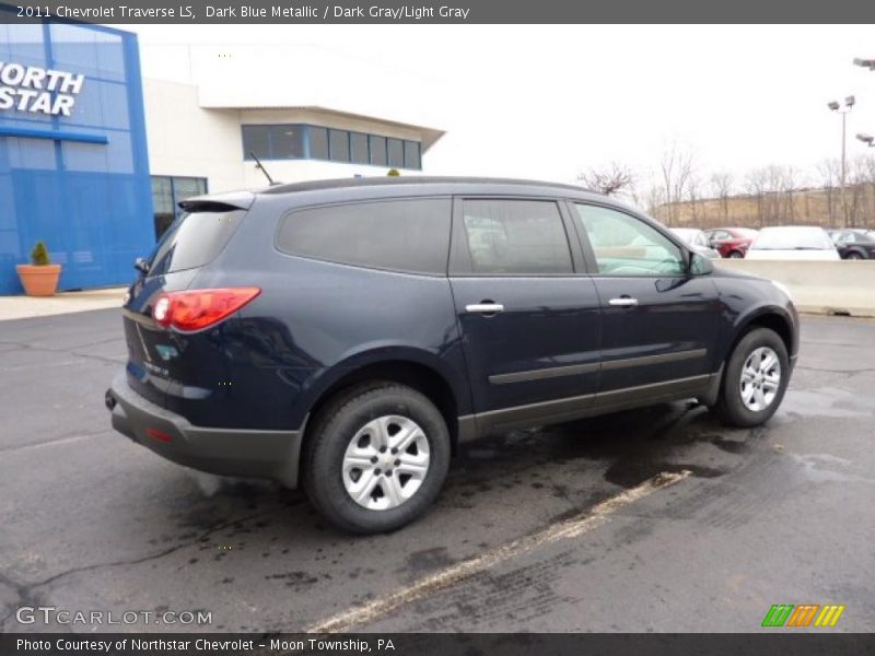 Dark Blue Metallic / Dark Gray/Light Gray 2011 Chevrolet Traverse LS