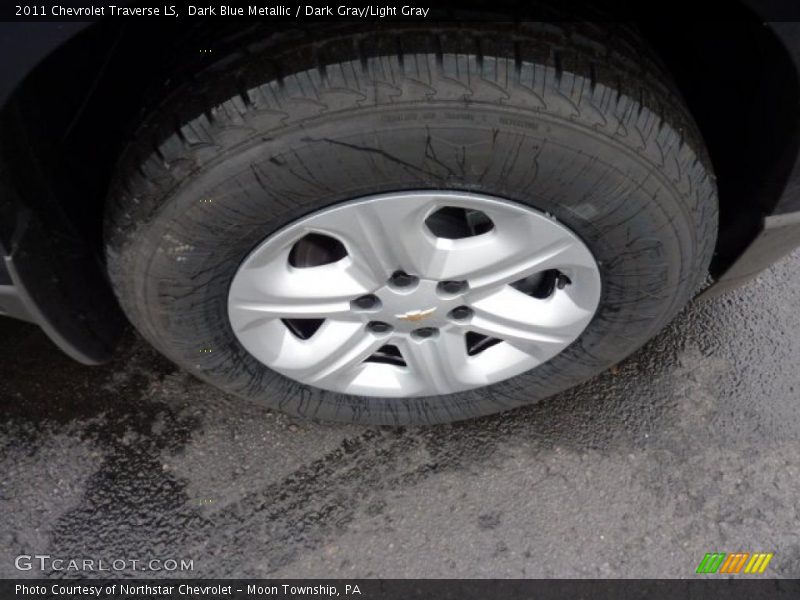 Dark Blue Metallic / Dark Gray/Light Gray 2011 Chevrolet Traverse LS