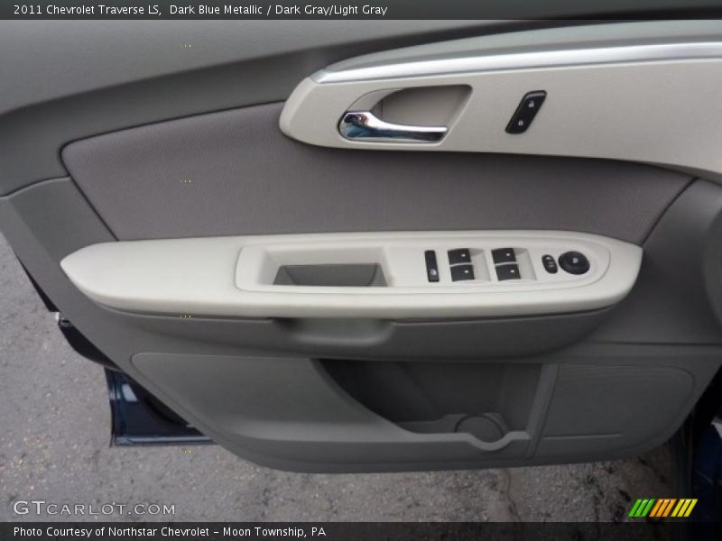 Dark Blue Metallic / Dark Gray/Light Gray 2011 Chevrolet Traverse LS