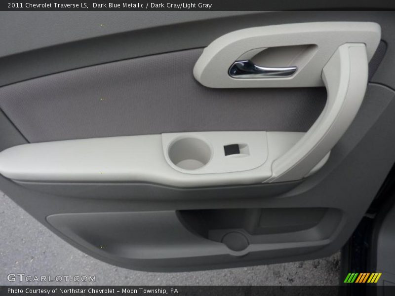 Dark Blue Metallic / Dark Gray/Light Gray 2011 Chevrolet Traverse LS