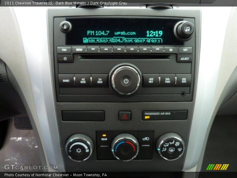 Dark Blue Metallic / Dark Gray/Light Gray 2011 Chevrolet Traverse LS