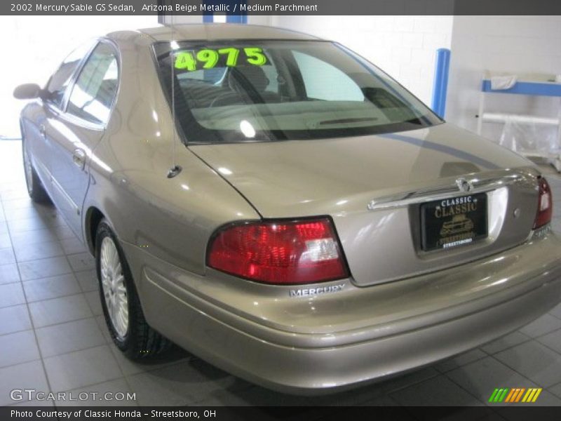 Arizona Beige Metallic / Medium Parchment 2002 Mercury Sable GS Sedan
