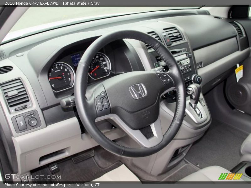 Taffeta White / Gray 2010 Honda CR-V EX-L AWD