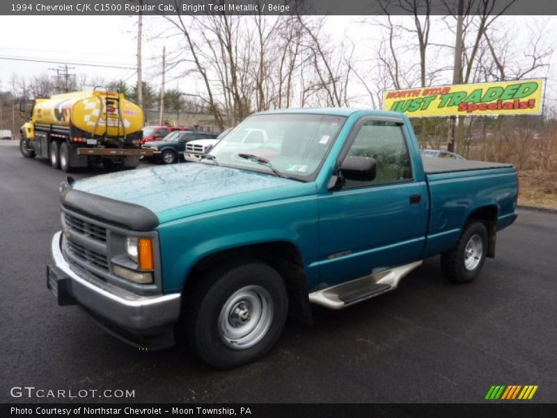Bright Teal Metallic / Beige 1994 Chevrolet C/K C1500 Regular Cab
