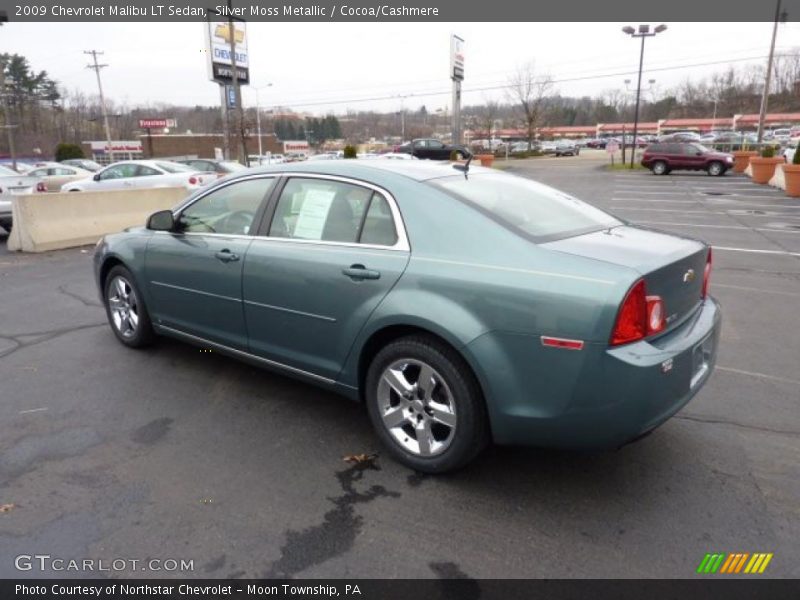 Silver Moss Metallic / Cocoa/Cashmere 2009 Chevrolet Malibu LT Sedan