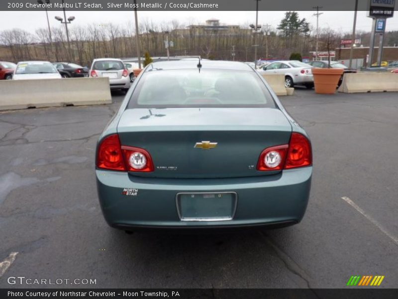 Silver Moss Metallic / Cocoa/Cashmere 2009 Chevrolet Malibu LT Sedan
