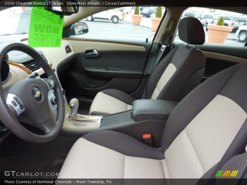 Silver Moss Metallic / Cocoa/Cashmere 2009 Chevrolet Malibu LT Sedan