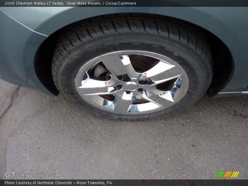 Silver Moss Metallic / Cocoa/Cashmere 2009 Chevrolet Malibu LT Sedan
