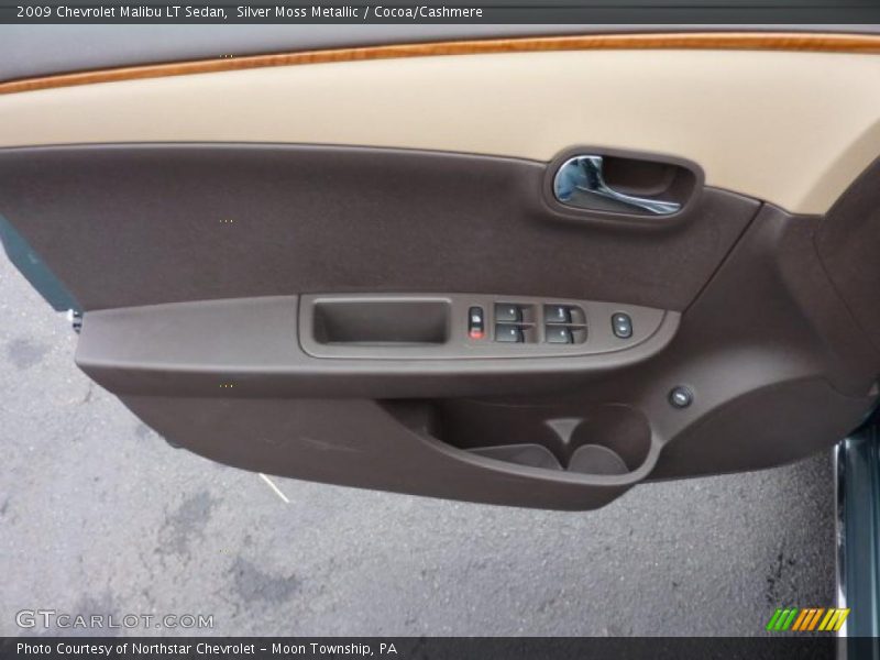 Silver Moss Metallic / Cocoa/Cashmere 2009 Chevrolet Malibu LT Sedan