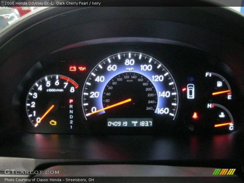 Dark Cherry Pearl / Ivory 2008 Honda Odyssey EX-L