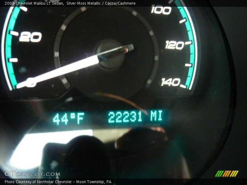 Silver Moss Metallic / Cocoa/Cashmere 2009 Chevrolet Malibu LT Sedan
