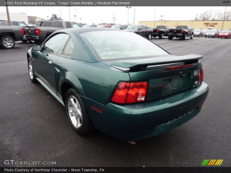 Tropic Green Metallic / Medium Parchment 2002 Ford Mustang V6 Coupe
