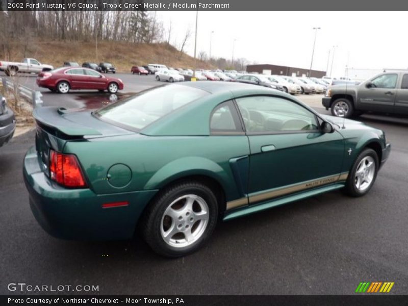 Tropic Green Metallic / Medium Parchment 2002 Ford Mustang V6 Coupe