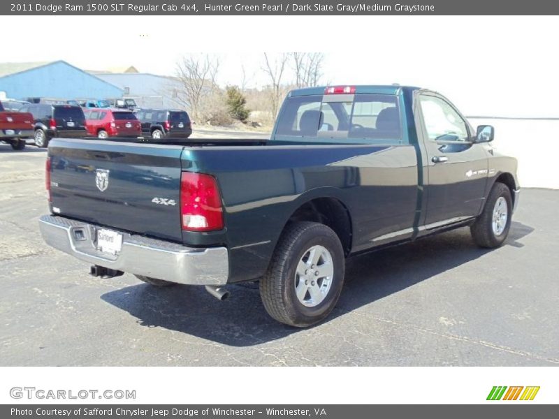 Hunter Green Pearl / Dark Slate Gray/Medium Graystone 2011 Dodge Ram 1500 SLT Regular Cab 4x4
