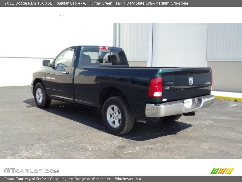 Hunter Green Pearl / Dark Slate Gray/Medium Graystone 2011 Dodge Ram 1500 SLT Regular Cab 4x4
