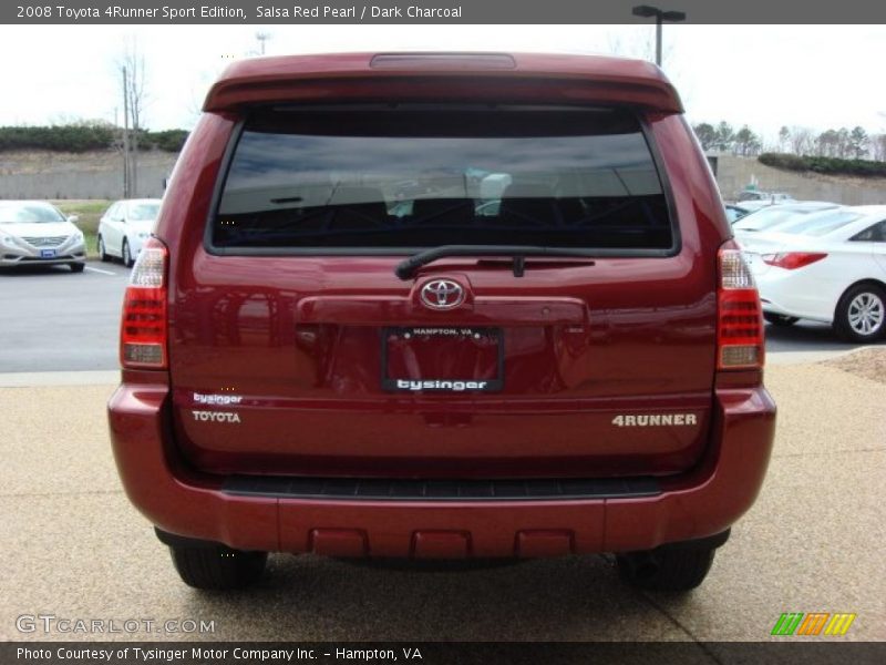Salsa Red Pearl / Dark Charcoal 2008 Toyota 4Runner Sport Edition