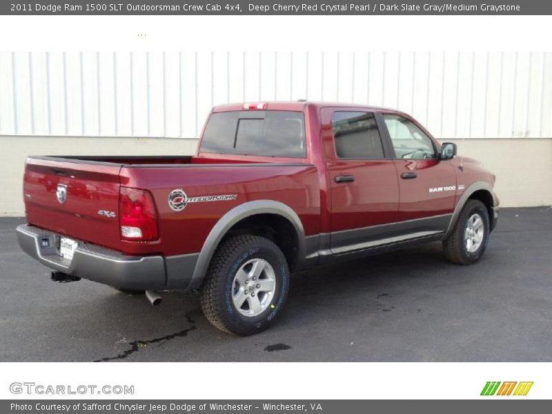 Deep Cherry Red Crystal Pearl / Dark Slate Gray/Medium Graystone 2011 Dodge Ram 1500 SLT Outdoorsman Crew Cab 4x4