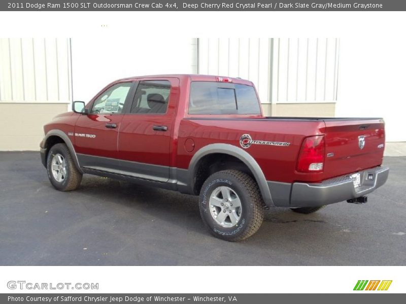 Deep Cherry Red Crystal Pearl / Dark Slate Gray/Medium Graystone 2011 Dodge Ram 1500 SLT Outdoorsman Crew Cab 4x4