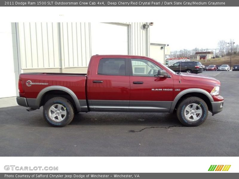 Deep Cherry Red Crystal Pearl / Dark Slate Gray/Medium Graystone 2011 Dodge Ram 1500 SLT Outdoorsman Crew Cab 4x4